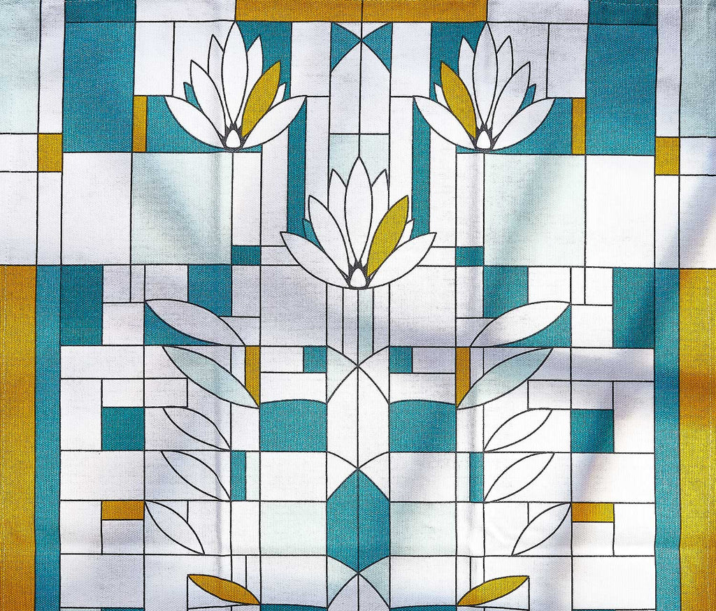 Frank Lloyd Wright waterlilies kitchen towel - lollygag
