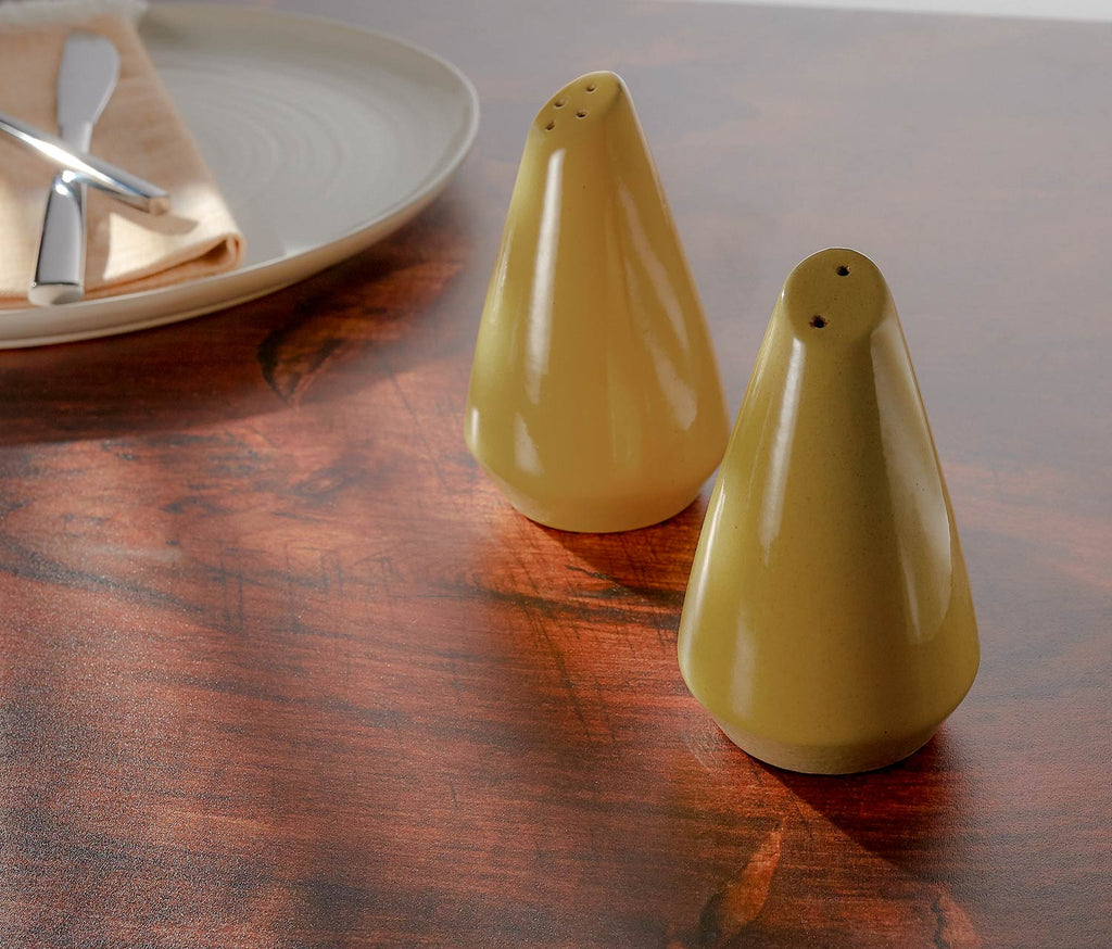 Frankoma Westwind Autumn Yellow Salt Pepper Shakers