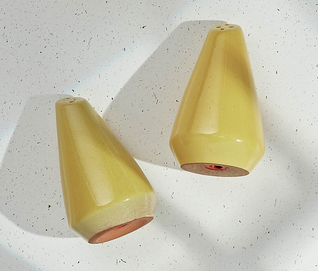 Frankoma Westwind Autumn Yellow Salt Pepper Shakers