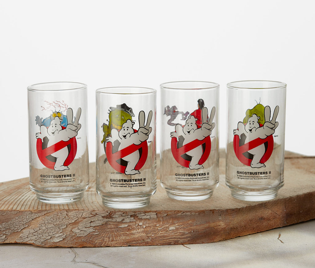 1989 Mint Ghostbusters II Collector Tumblers 4 Set