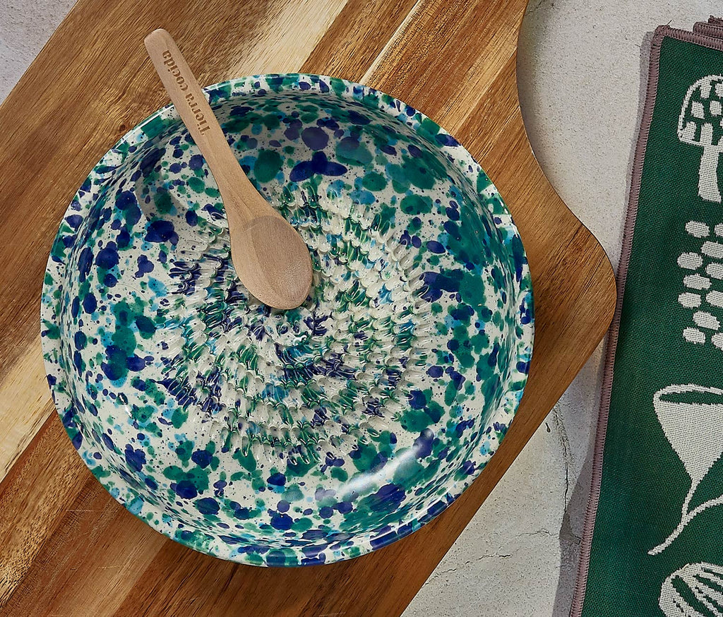 Handmade Coral Reef Large Ceramic Grater Plate Set