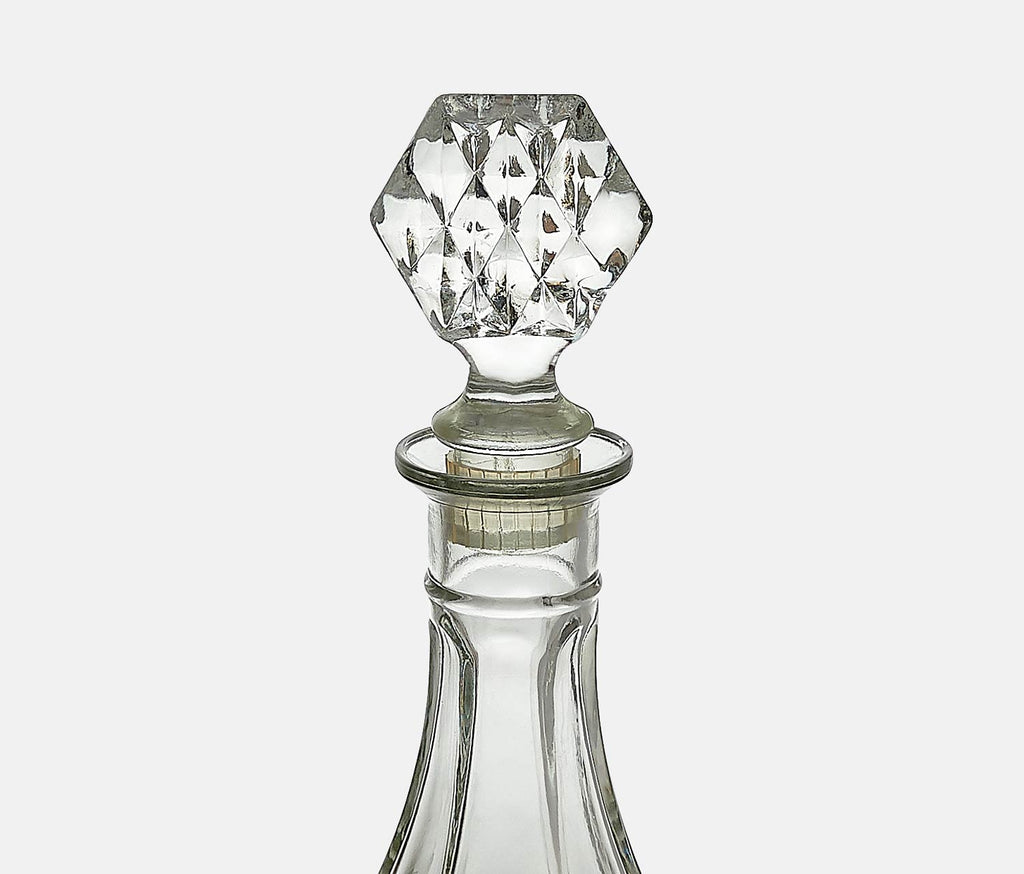 Indiana Glass Diamond Point Clear Decanter top - lollygag