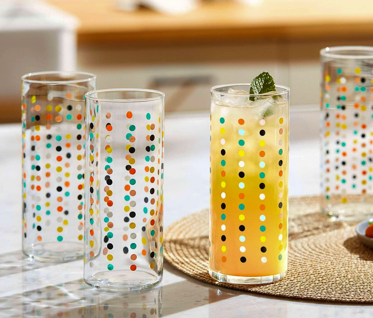 Groovy Dots Highball Glass Set - Lollygag