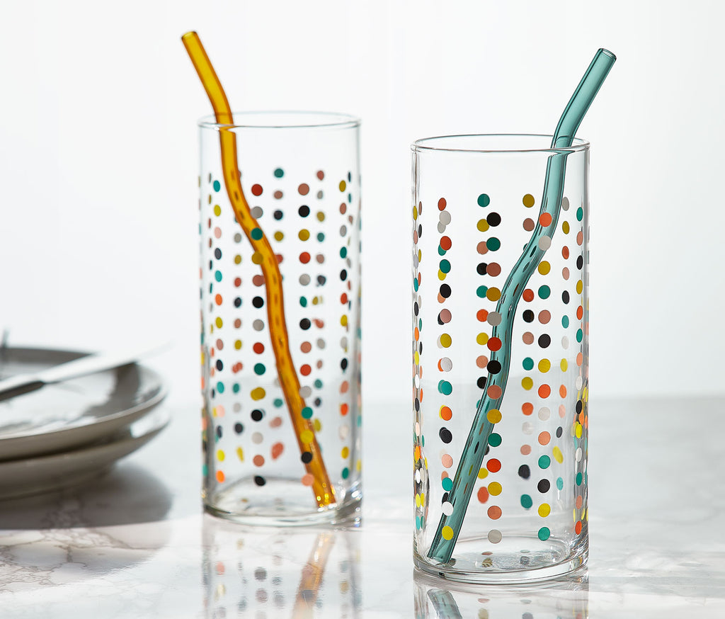 Groovy Dots Highball Glass Set