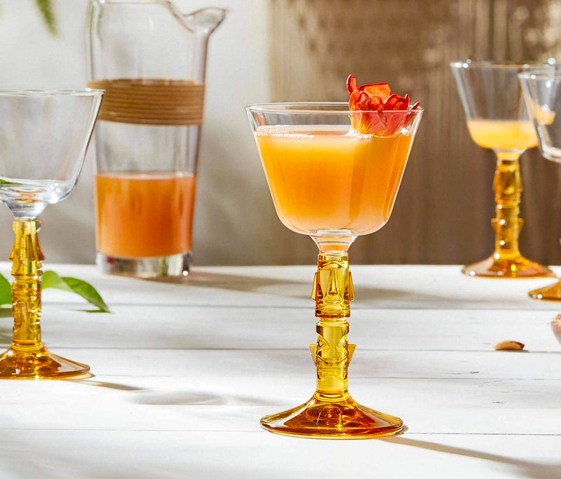 4 x Mai Tai glas 490 ml, helder glas, 15,5 x 7,3 cm, cocktailkelk, Tiki-cocktail, rum