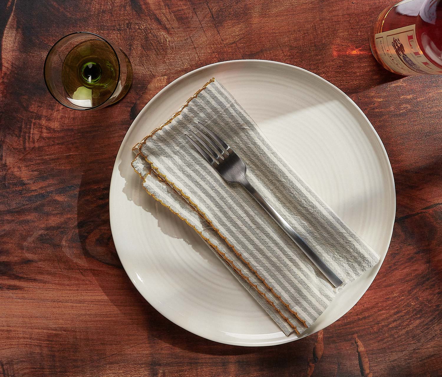 Lilou Mini Stripe Y/D Cotton Napkins Set