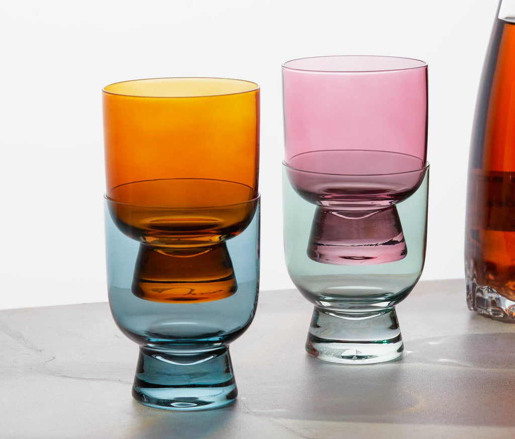 Mix color  Stackable Tumbler Glass set - lollygag