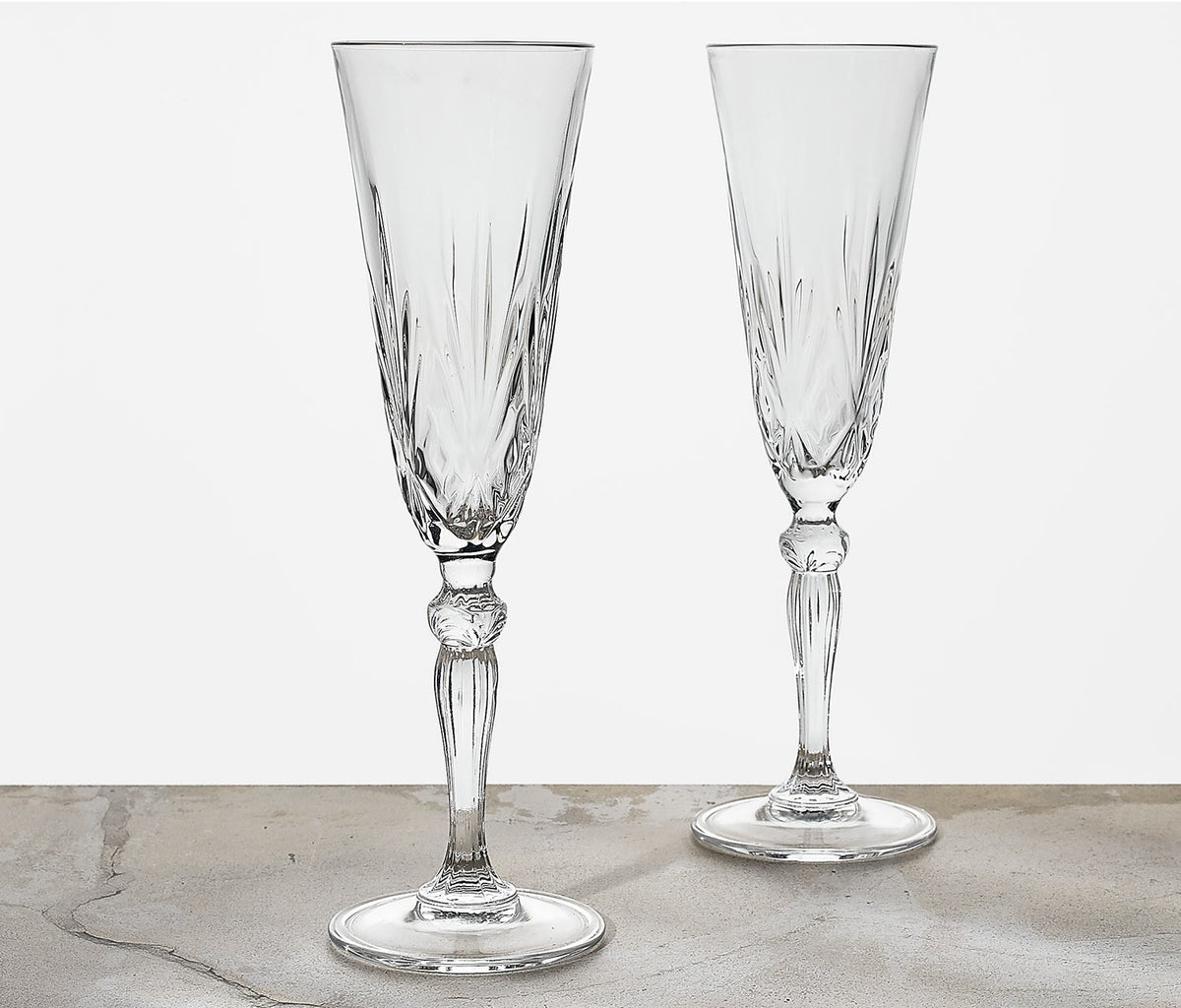 Melodia Cut Crystal Champagne Flute - Lollygag