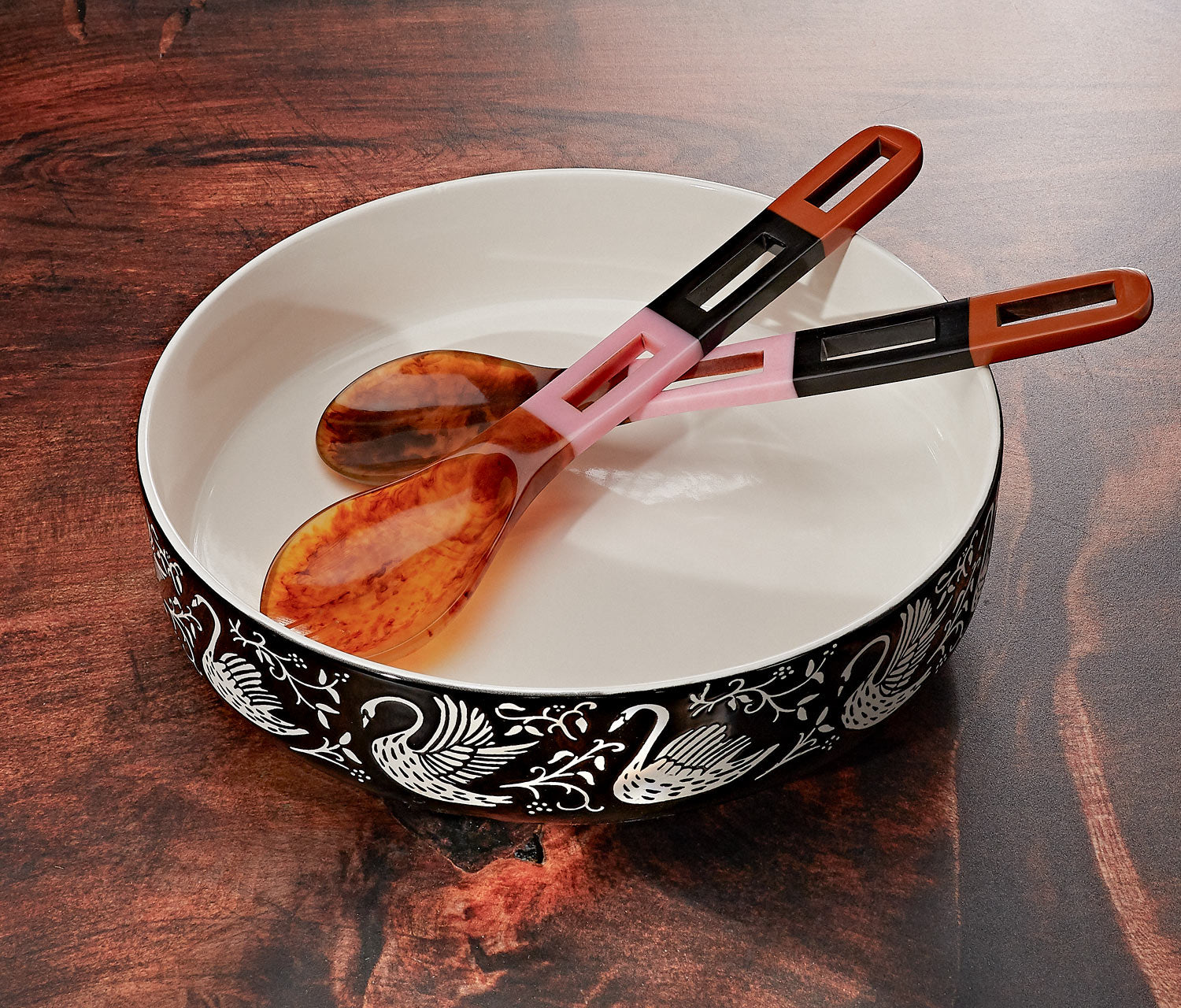 Swan Song Serving Bowl & multi color resin server