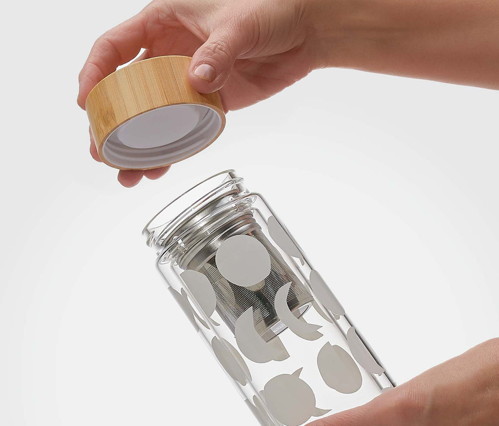 Moon double Wall glass infuser bottle - lollygag