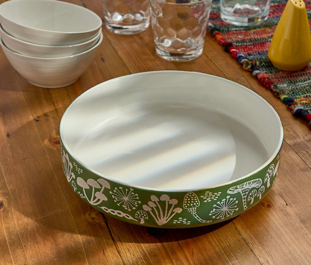 Mushroom green Large paste Serving Bowl - Lollygag