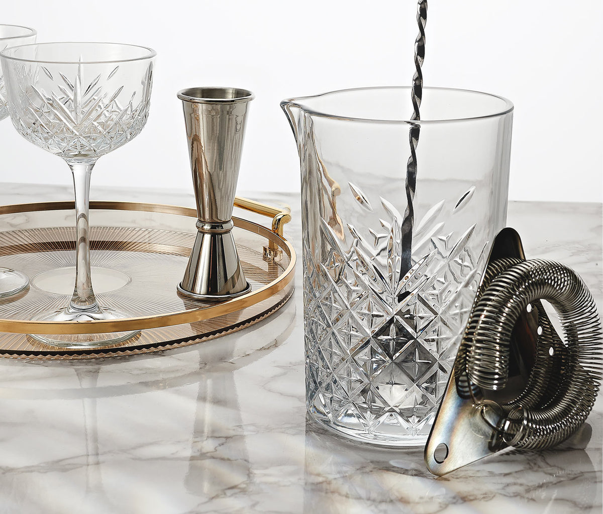 Nick and Nora Glass and mixing glass bar set - lollygag