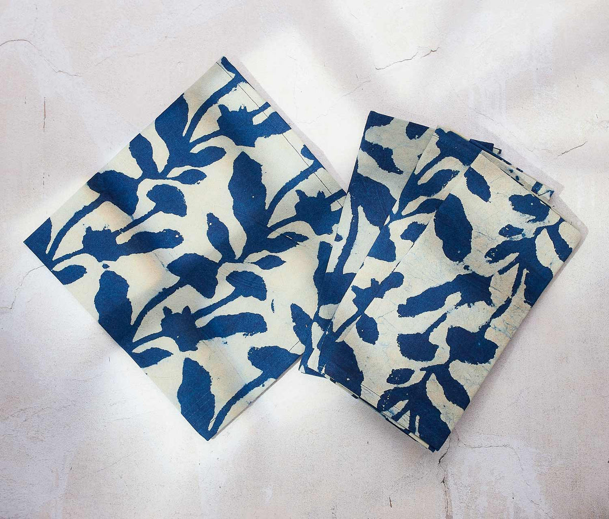 Flourish Indigo Block Print Napkins Set of 4