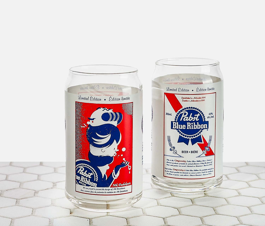 Pabst Limited Edition Collector Clear Beer Glass Can - Lollygag