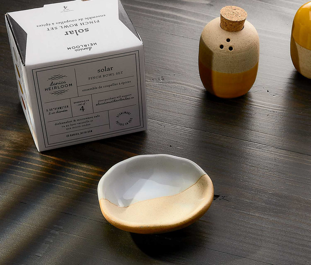 Solar Hand Glazed Pinch Pots: Set of 4