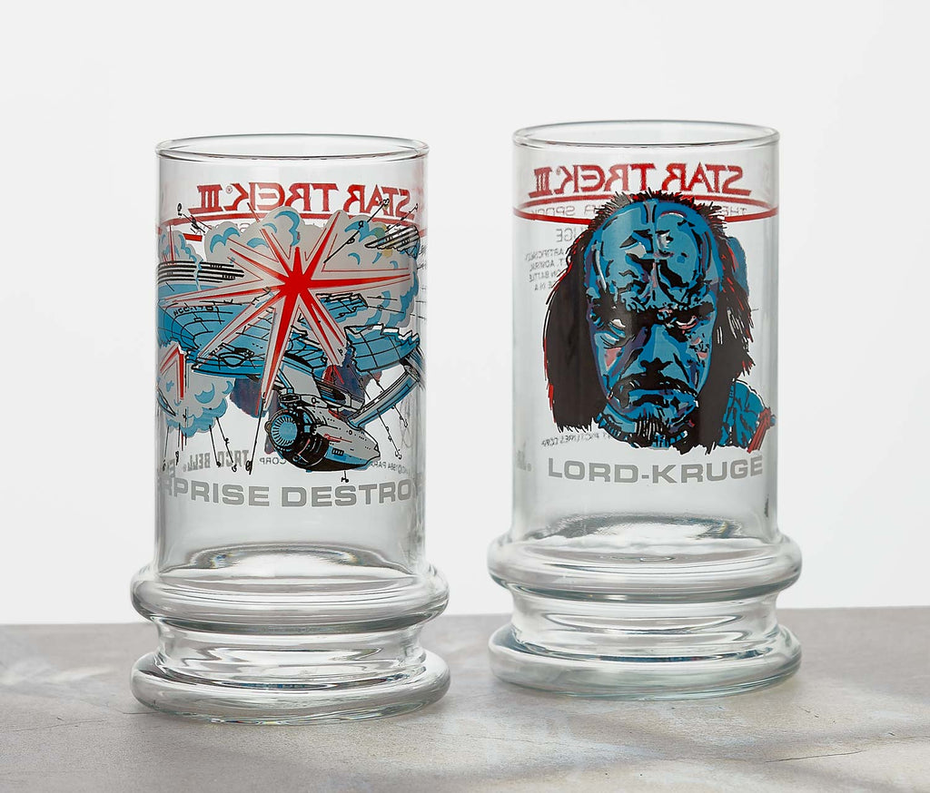 Star Trek III 1984 enterprise and kruge Tumbler Collector Set