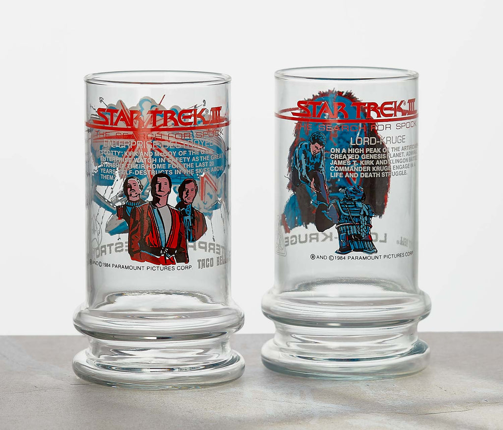 Star Trek III 1984 enterprise and kruge Tumbler Collector Set