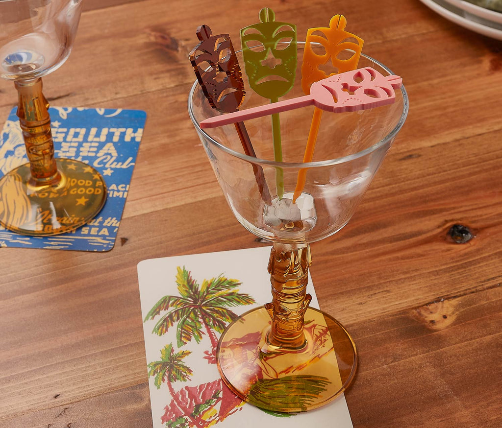 Mai Tai Tiki Stem Glass and Cocktail sticks - Lollygag
