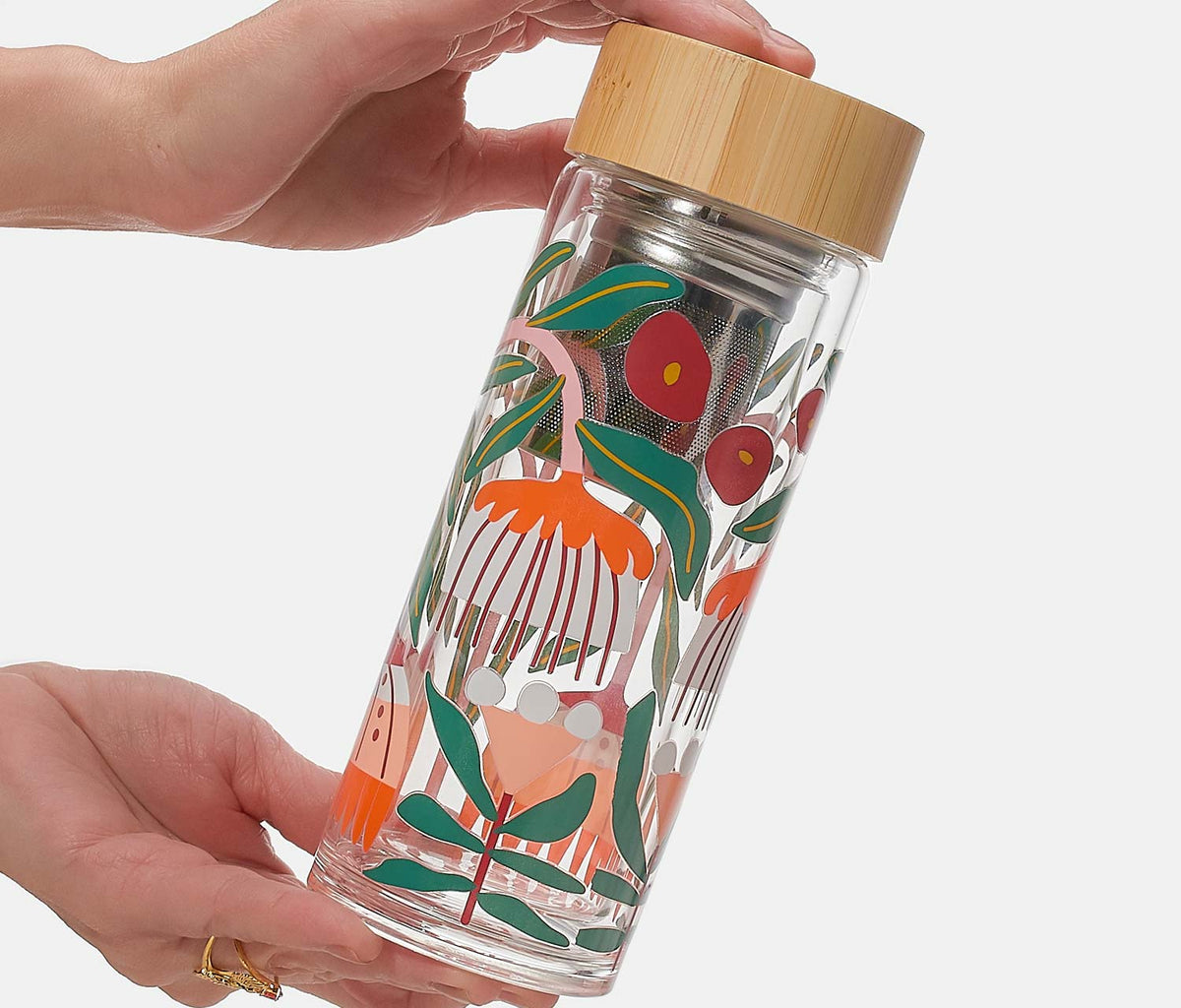 Venus Double Glass Tea Infuser Bottle | Lollygag.co
