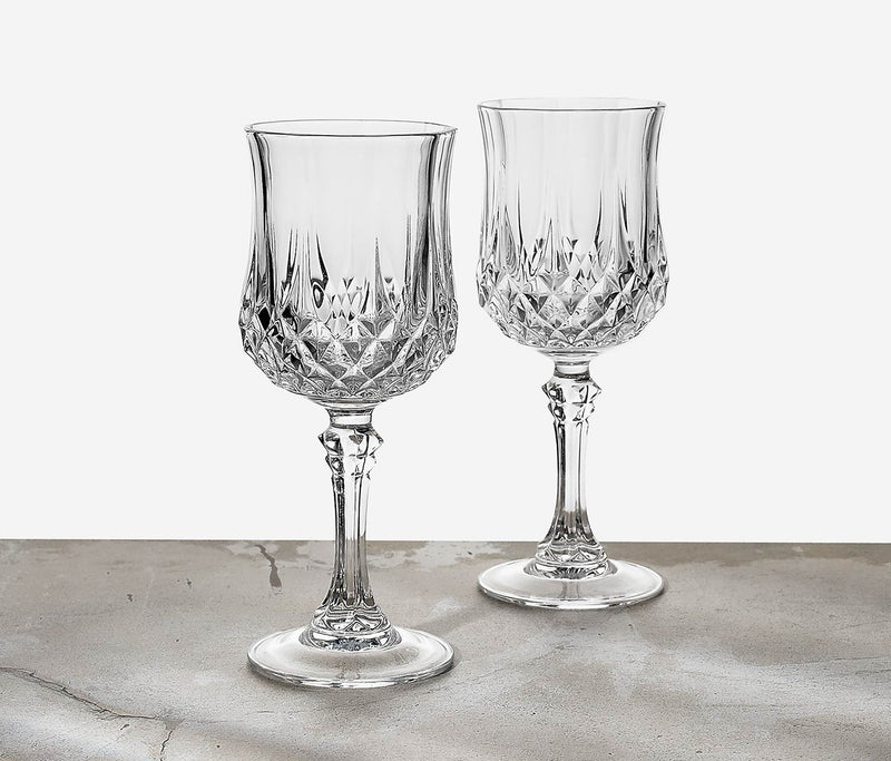 Vintage Vivien Coupe Glasses Set: Longchamp Cristal D'arques-Durand