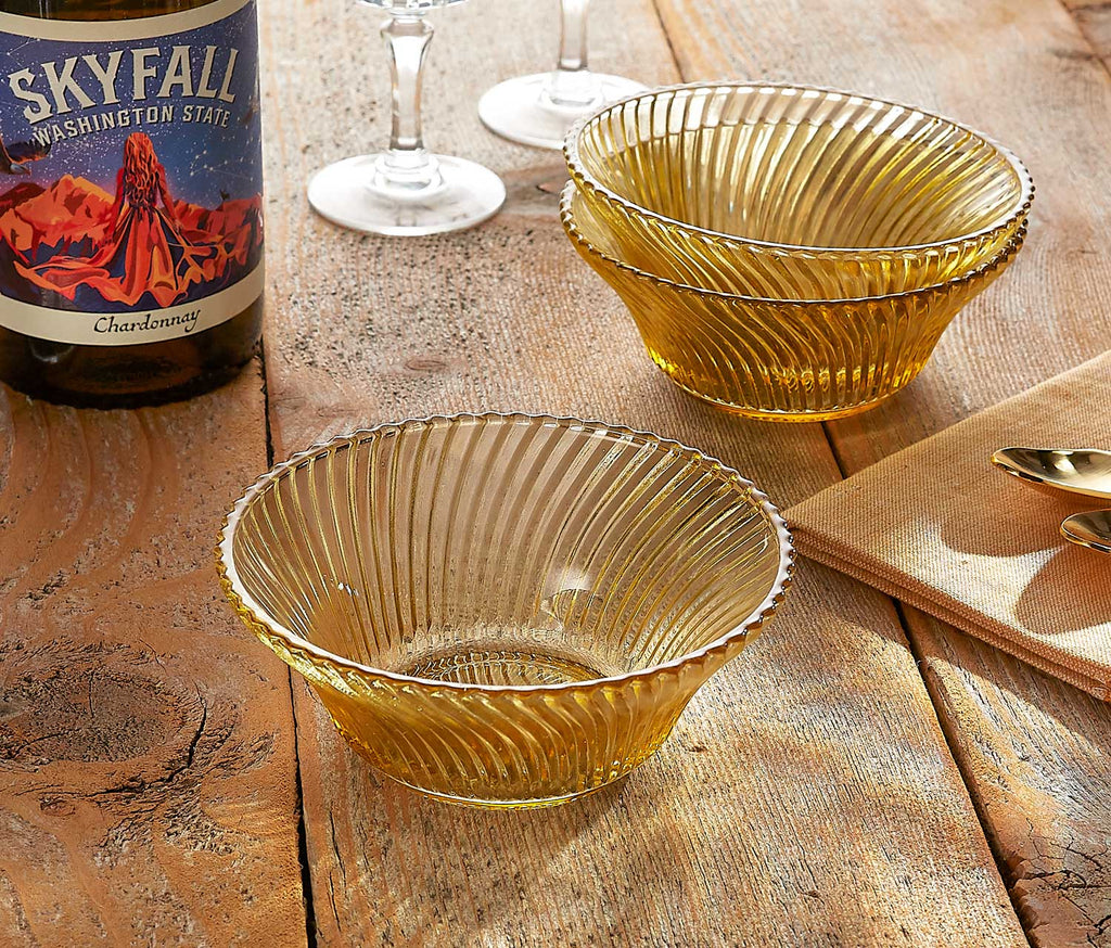 vintage Federal glass ember glass bowl - lollygag