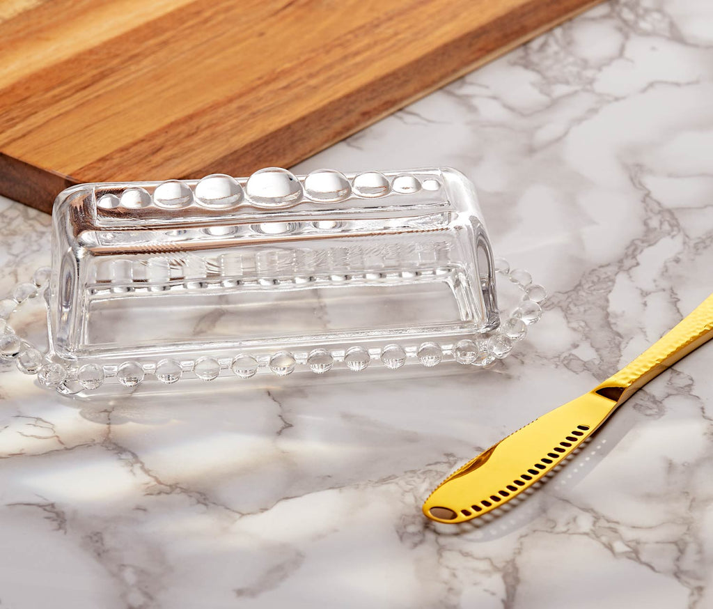 Vintage Imperial Glass Candlewick Clear Butter Dish