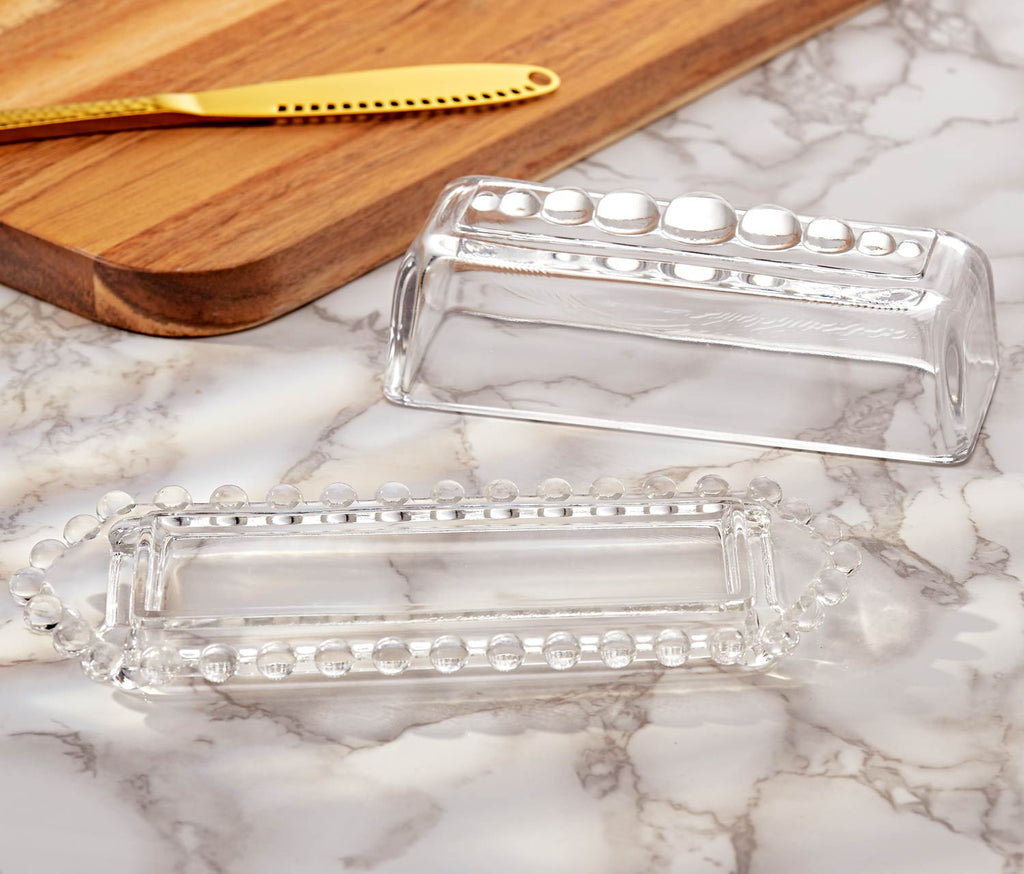 Vintage Imperial Glass Candlewick Clear Butter Dish