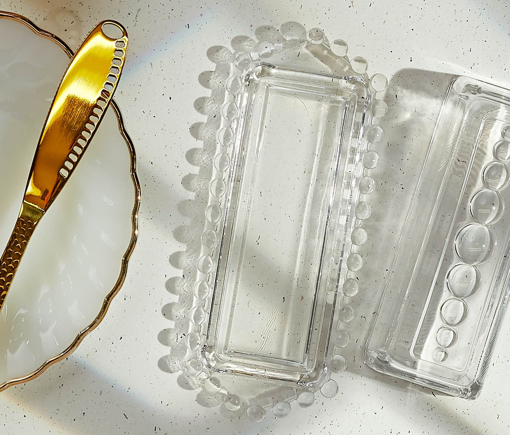 Vintage Imperial Glass Candlewick Clear Butter Dish - Lollygag