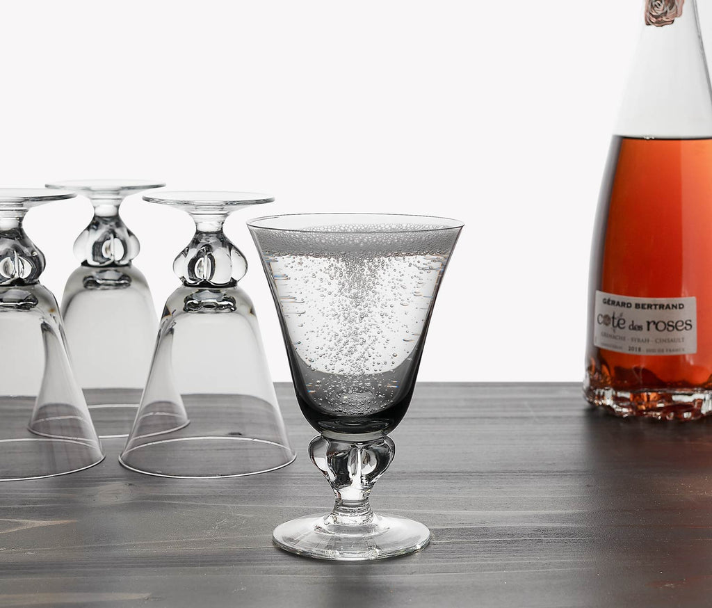 Vintage Astrid Smoke Swedish Footed water Glass Set - Lollygag