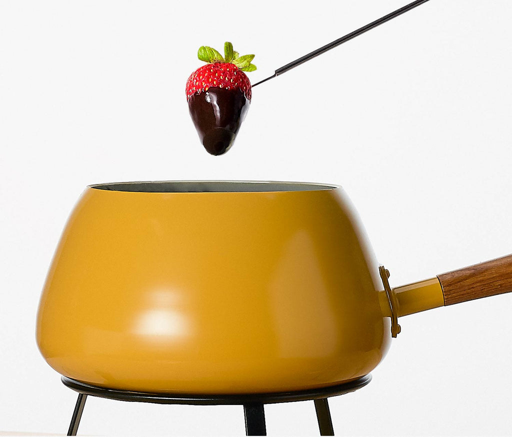 Chocolate strawberry vintage fondue set - Lollygag