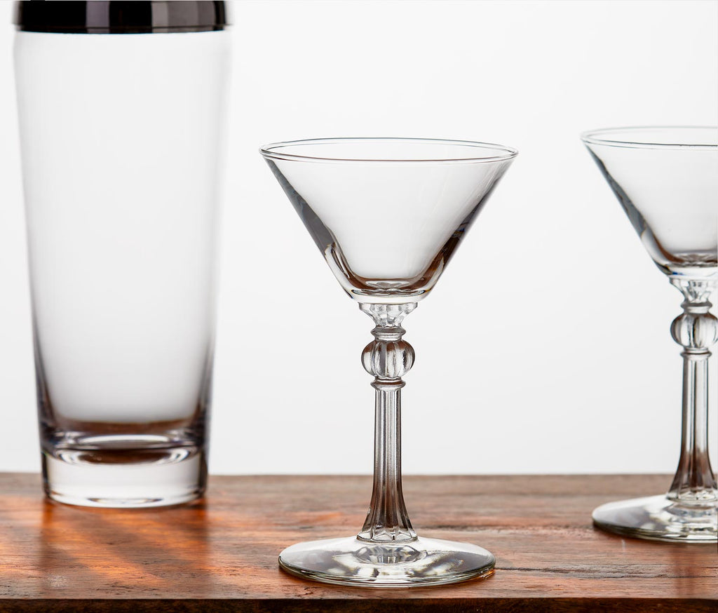 Vintage martini cocktail shaker and glass bar set - lollygag