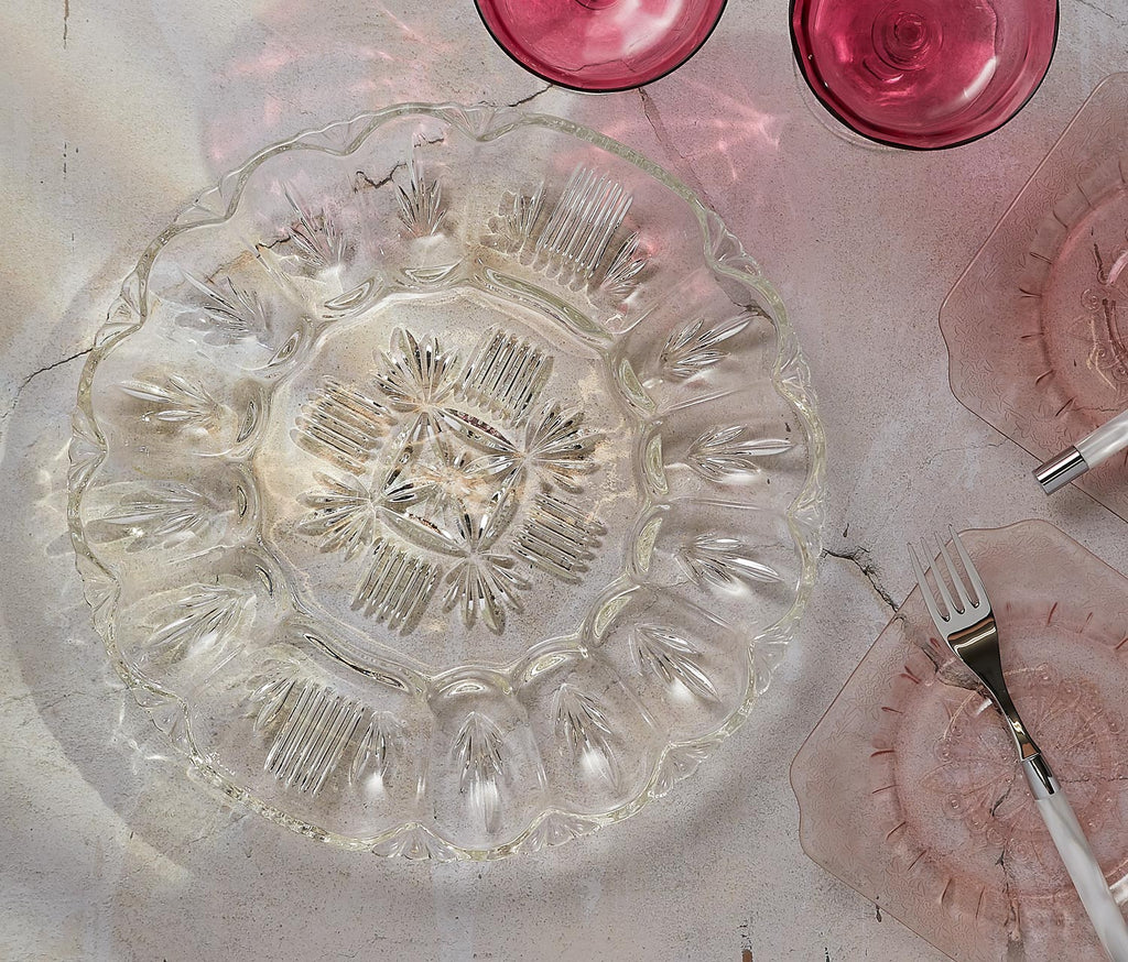 Vintage Georgetown Clear Glass Egg Dish Server