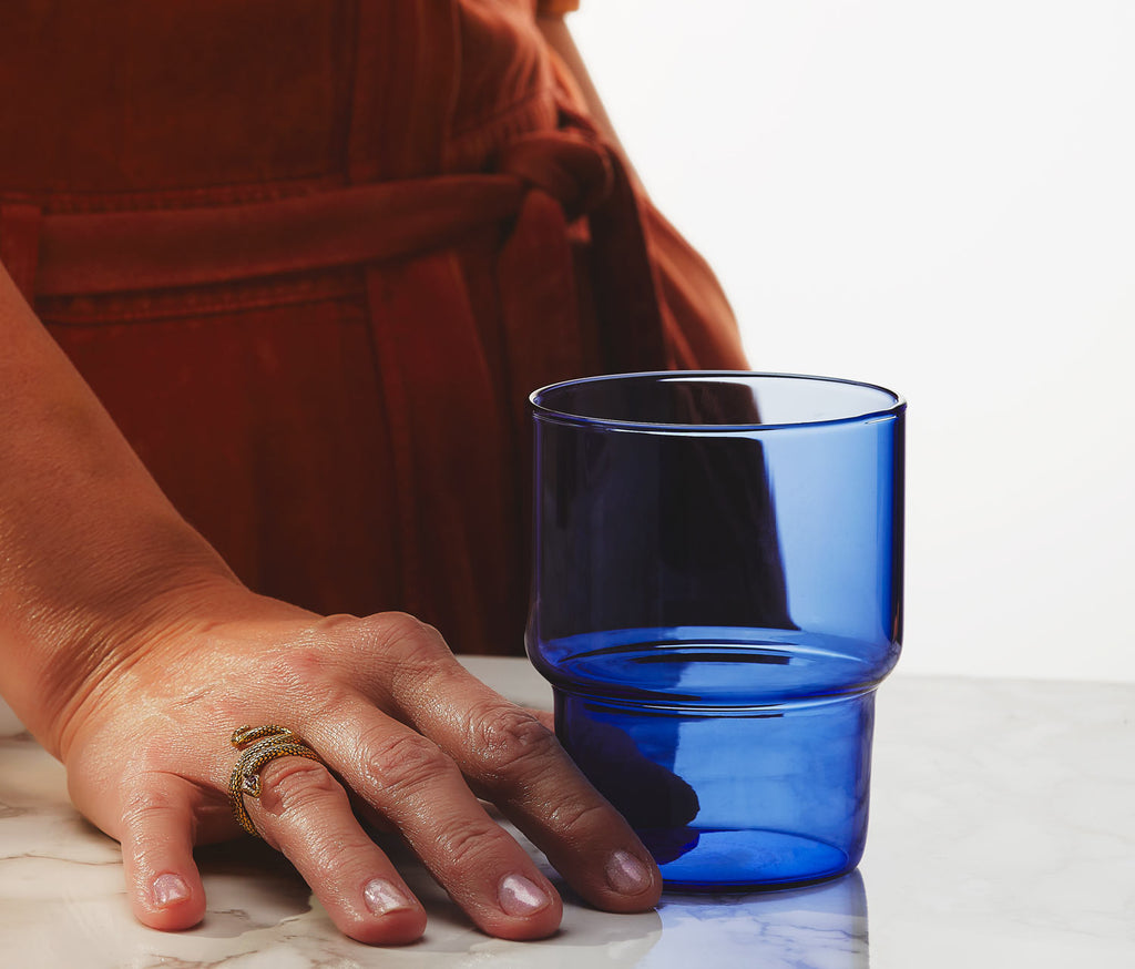 Cobalt Blue Stackable Tumblers - lollygag