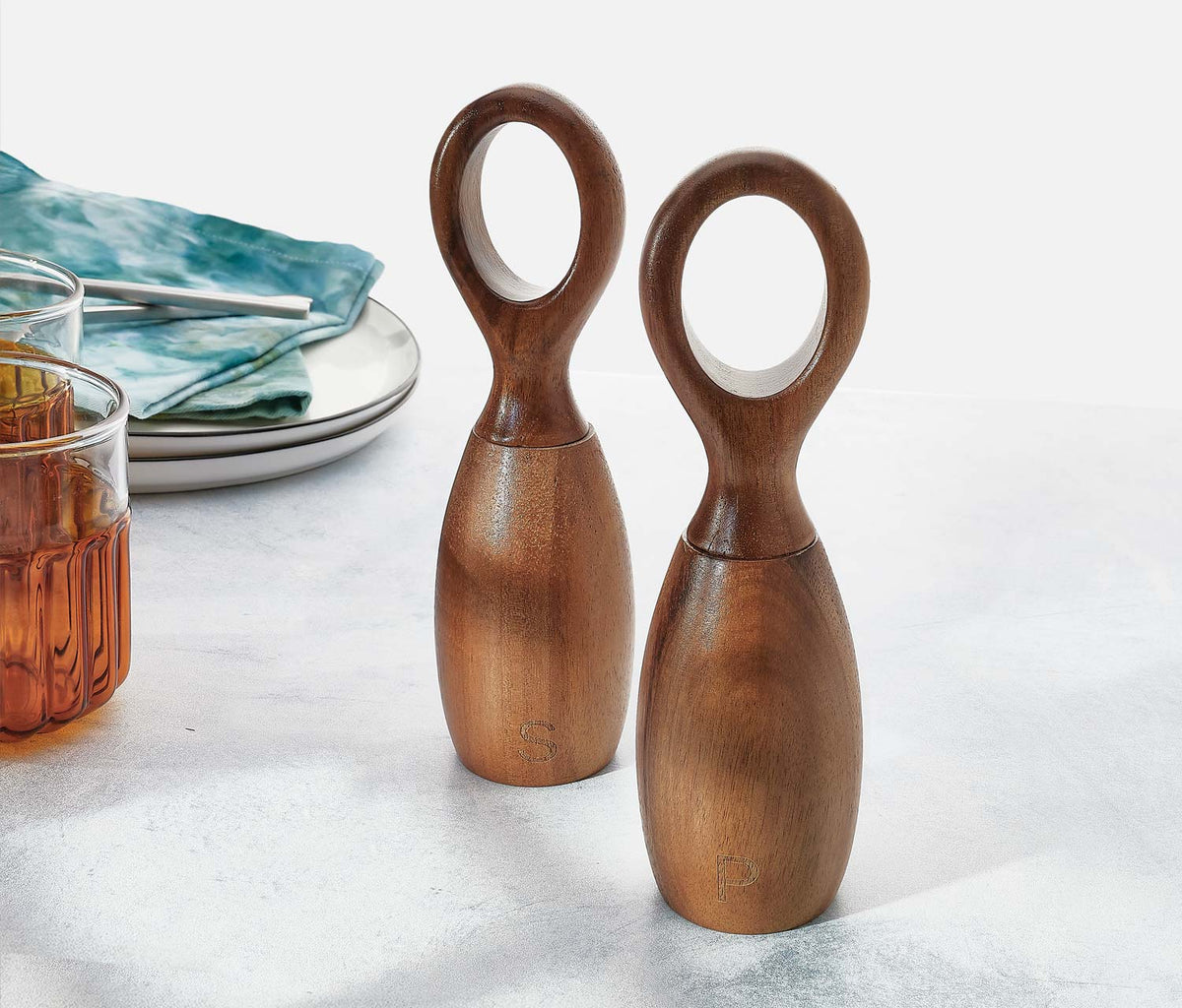Draper Medium Wood Salt & Pepper Mills Set - Lollygag.co