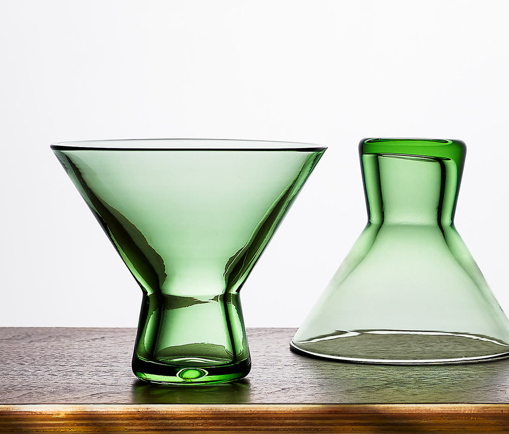 Acopa Green Color Martini Stemless Glass - lollygag