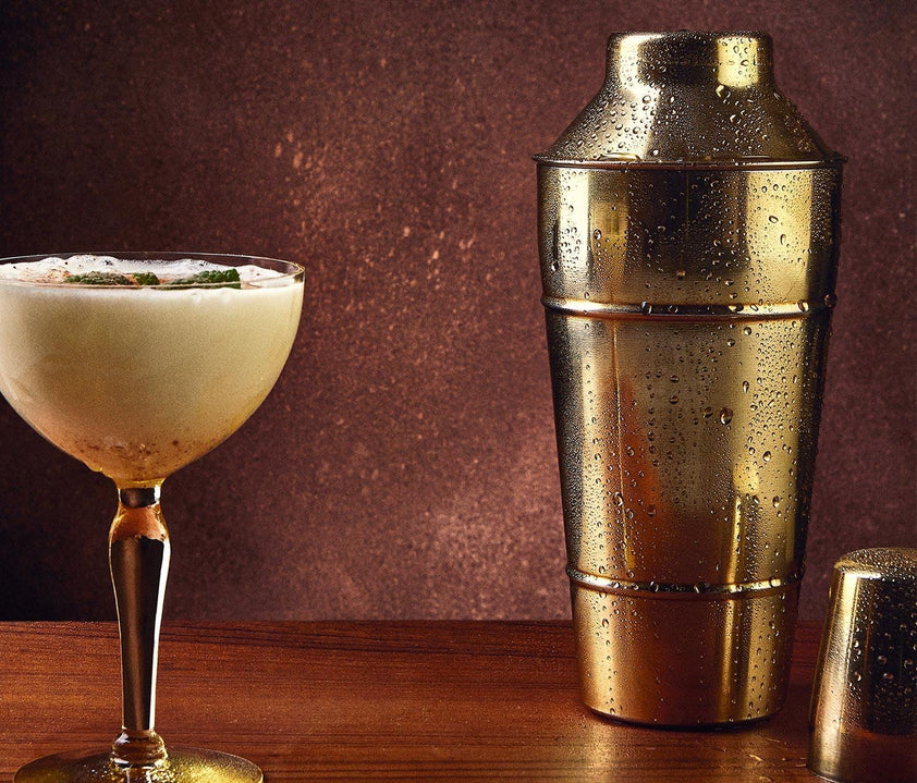 Antique Gold Cocktail Shaker Lollygag.co