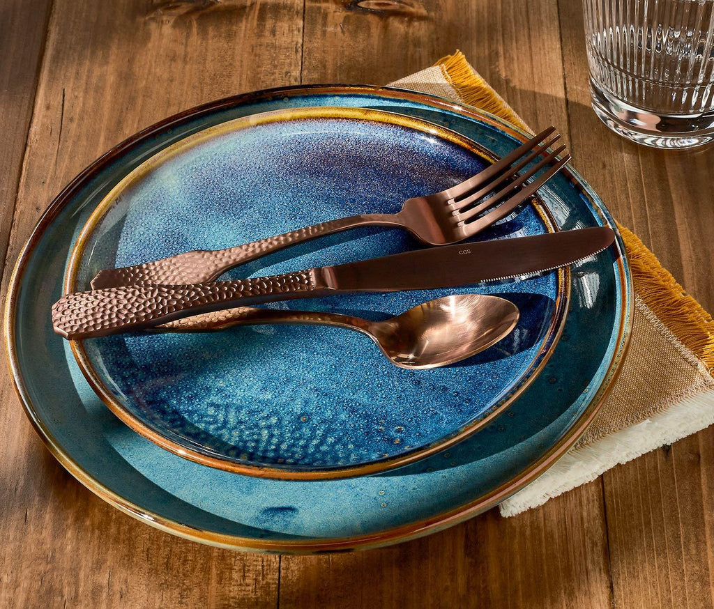 Spirit Wares Blue Stoneware Salad Plate Set