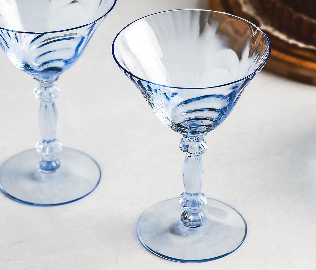 Caprice Moonlight Blue Martini Glasses