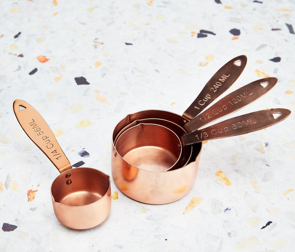 Rose Gold Stainless Steel  Measuring Cups Set