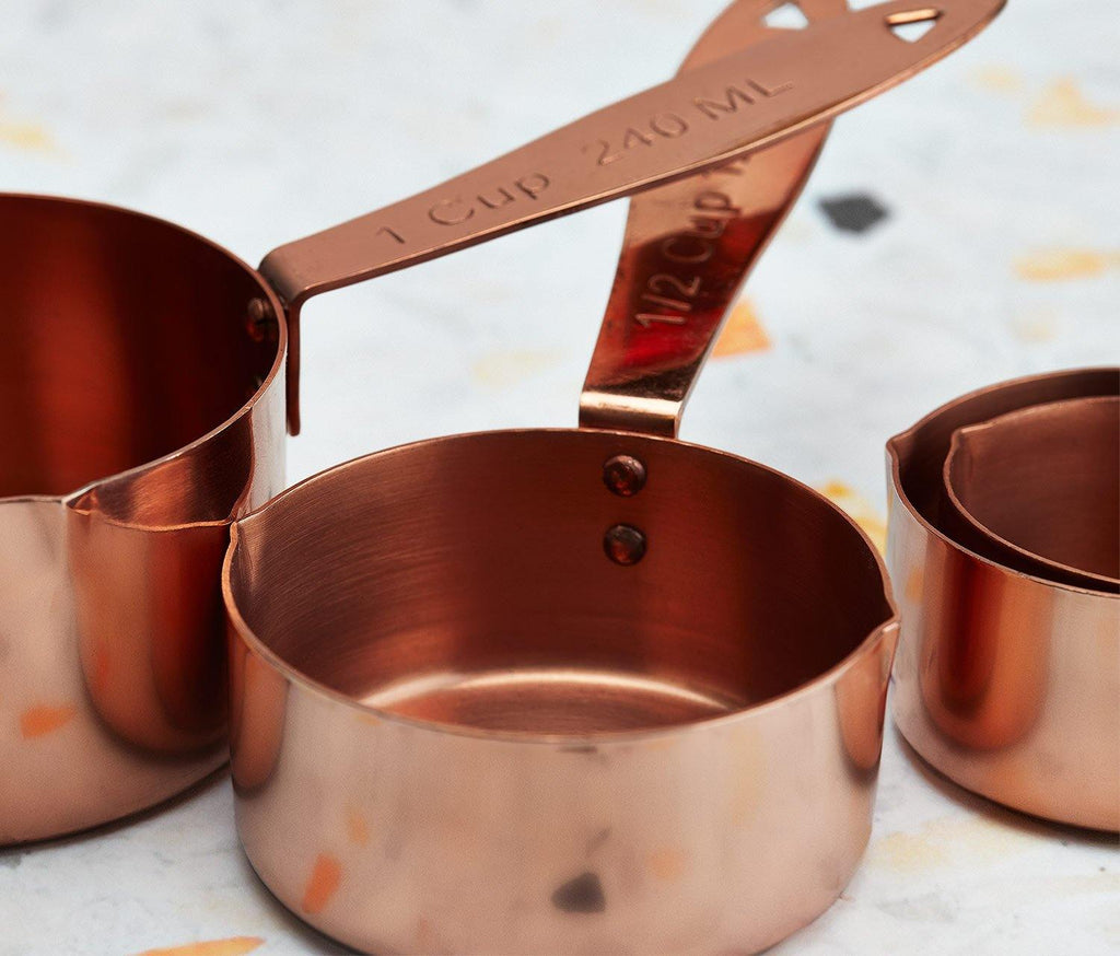 Rose Gold Stainless Steel  Measuring Cups Set