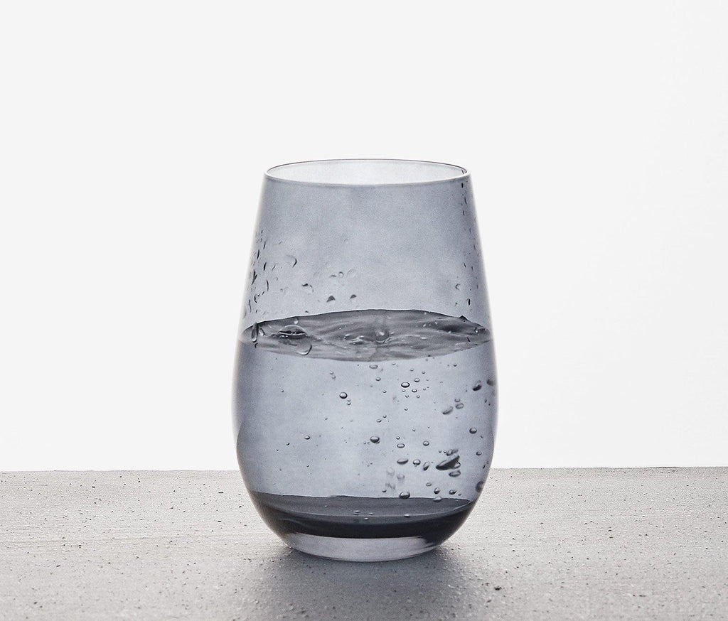 Elements: Smoky Quartz Stemless Wine Glass/ Tumbler - Set of 2 - lollygag
