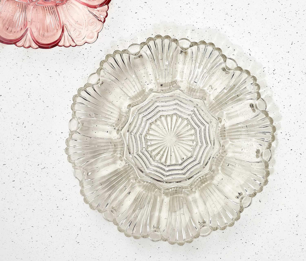 Vintage Anchor Hocking clear glass egg dish