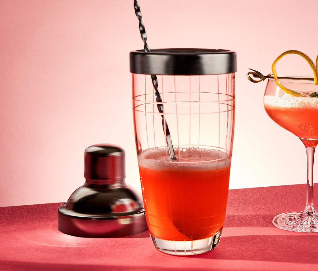 Mid-Century Vintage Glass Cocktail Shaker