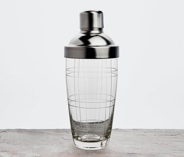 Stainless Glass Recipe Shaker, Frosted Cocktail Shaker