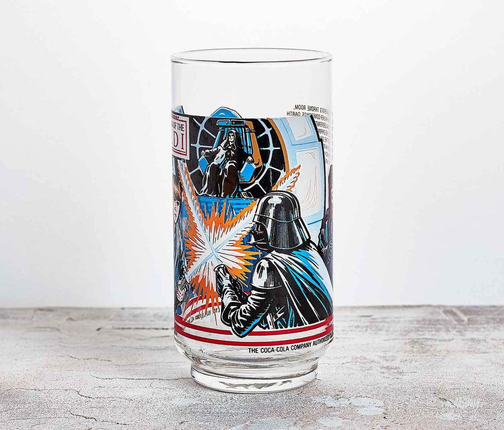 Star Wars: Luke Skywalker Return of the Jedi Tall Glass - Vintage - lollygag
