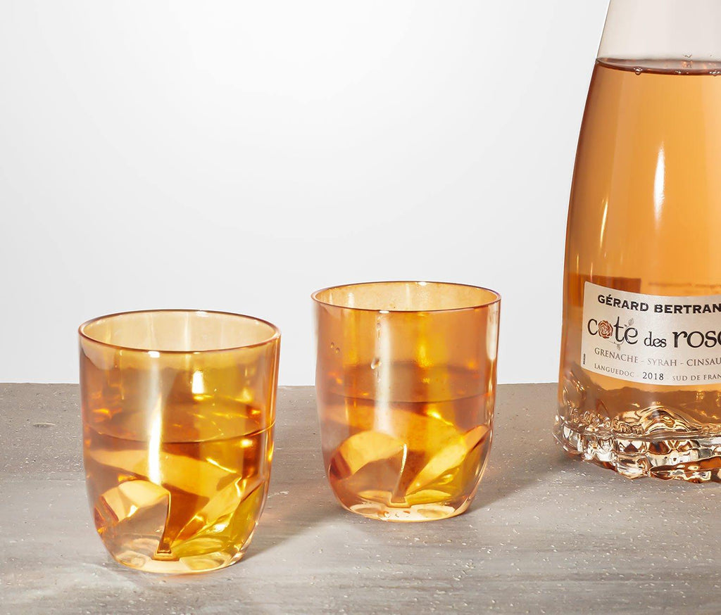 Marigold Lustre Small Wine Glasses Set of 2 - Vintage - lollygag