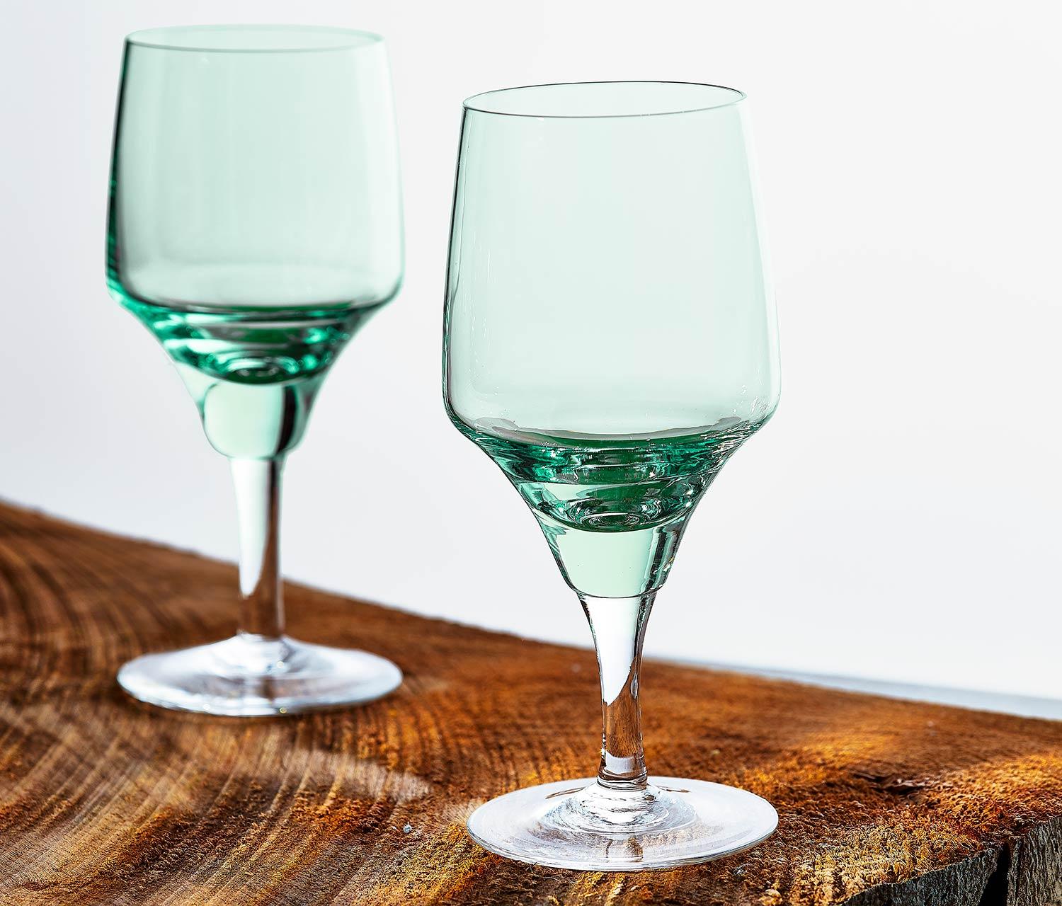 Karma - Mid Century Wine Glass, Blue