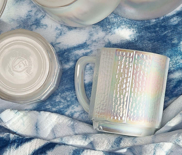 Iridescent Double-Wall Glass Mug