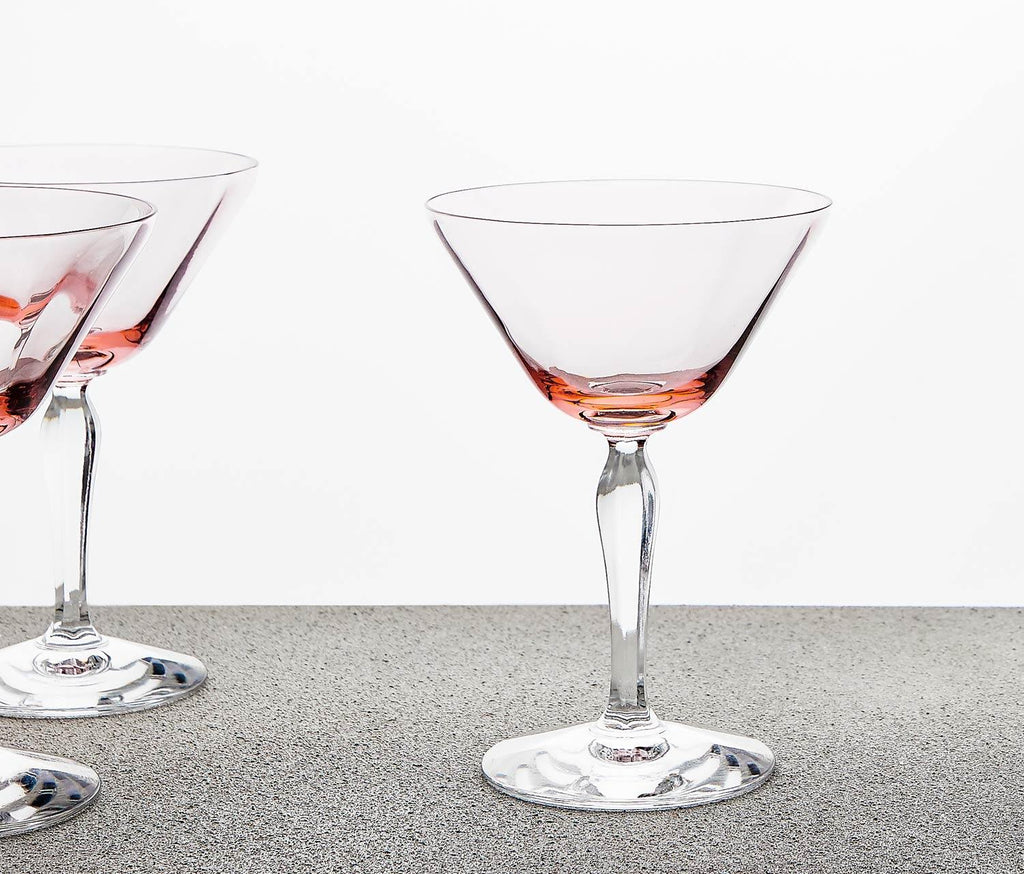 Pretty in Pink Coupe Glasses