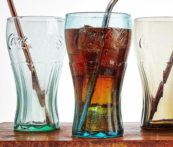Vintage Rainbow Coca Cola Tall Glass Set | Lollygag.co